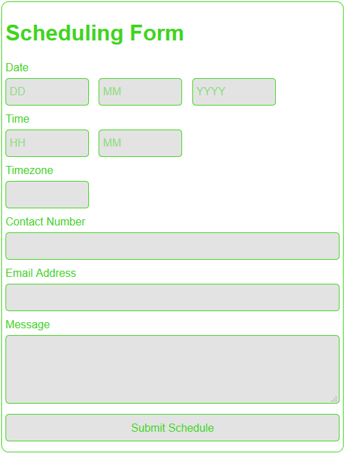 scheduling form